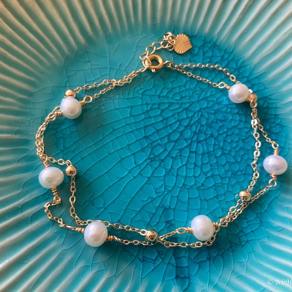 Freshwater Pearl Bracelet Etsy