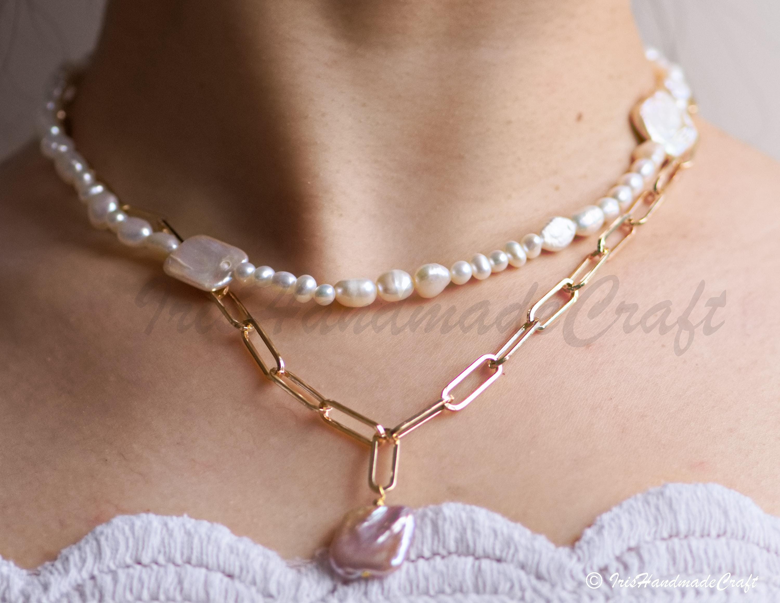 Mismatched Pearl Necklace