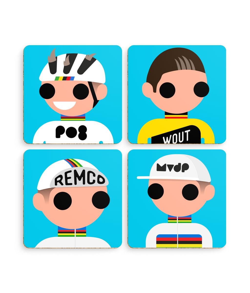 Livre : TOUR DE FRANCE - Lot De 4 Coasters, État Comme Neuf