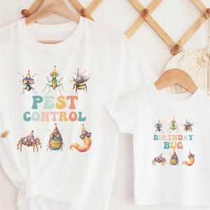 Insect Birthday Shirt, Bug Birthday, Pest Control Bug Birthday Shirt, Insect Toddler Birthday, Kids Bug Birthday Shirts, Bug Theme Party Tee