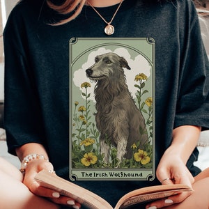 Irish Wolfhound Shirt, Irish Wolfhound Tarot Card Shirt, Irish Wolfhound Gift, Irish Wolfhound Mama Shirt, Irish Wolfhound Birthday Gift