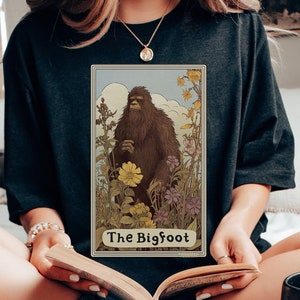Bigfoot Shirt, The Bigfoot Tarot Card Shirt, Occult Tee, Sasquatch Shirt, Funny Birthday Gift, Bigfoot Gift, Novelty Shirt, Tarot Card Shirt