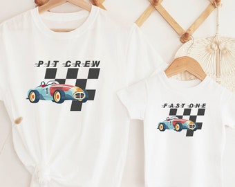 Fast One Matching Family Birthday Shirts, 1st Birthday Shirt, Race Car Birthday Party, Cars Birthday Outfit, Mommy and Me Shirt, Pit Crew