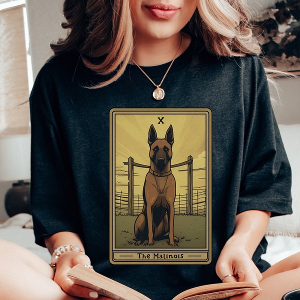 Belgian Malinois Shirt, Belgian Malinois Mom Gift, Belgian Malinois Tarot Card Shirt, Gift For Belgian Malinois Mom,Belgian Malinois T Shirt