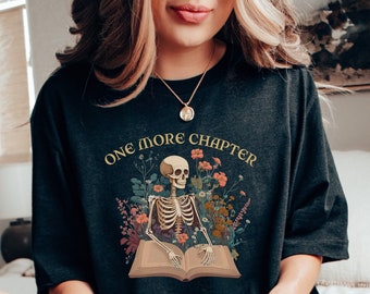Book Lovers Gift, Bookish Shirt, Bookworm, Book Worm Gift, Dark Academia, Skeleton, Gift For Her, Gift For Friend, Bookish Graphic Tee