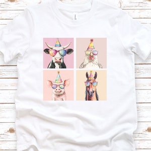 Farm Birthday Shirt, Barnyard Kids Shirt, Farm Birthday Gift, Cow Toddler Shirt, Farm Birthday Theme, Chicken Birthday Party, Pig Birthday