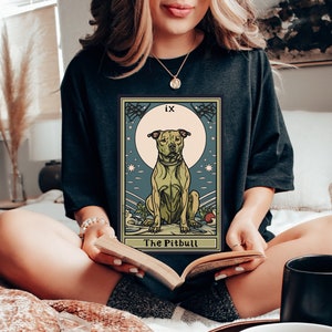 The Pitbull Tarot Card Shirt, Pittie Tarot Shirt, Pit Bull Shirt, Bully Dog Gift, Pitty Mom, Pitty Dad,Pit Bull Tarot, Pitbull Mom Gift