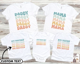 Family Birthday Shirt, Personalized Birthday Shirts, Matching Retro Birthday Shirts, 1st Birthday, Birthday Boy Shirt, Birthday Girl Shirt