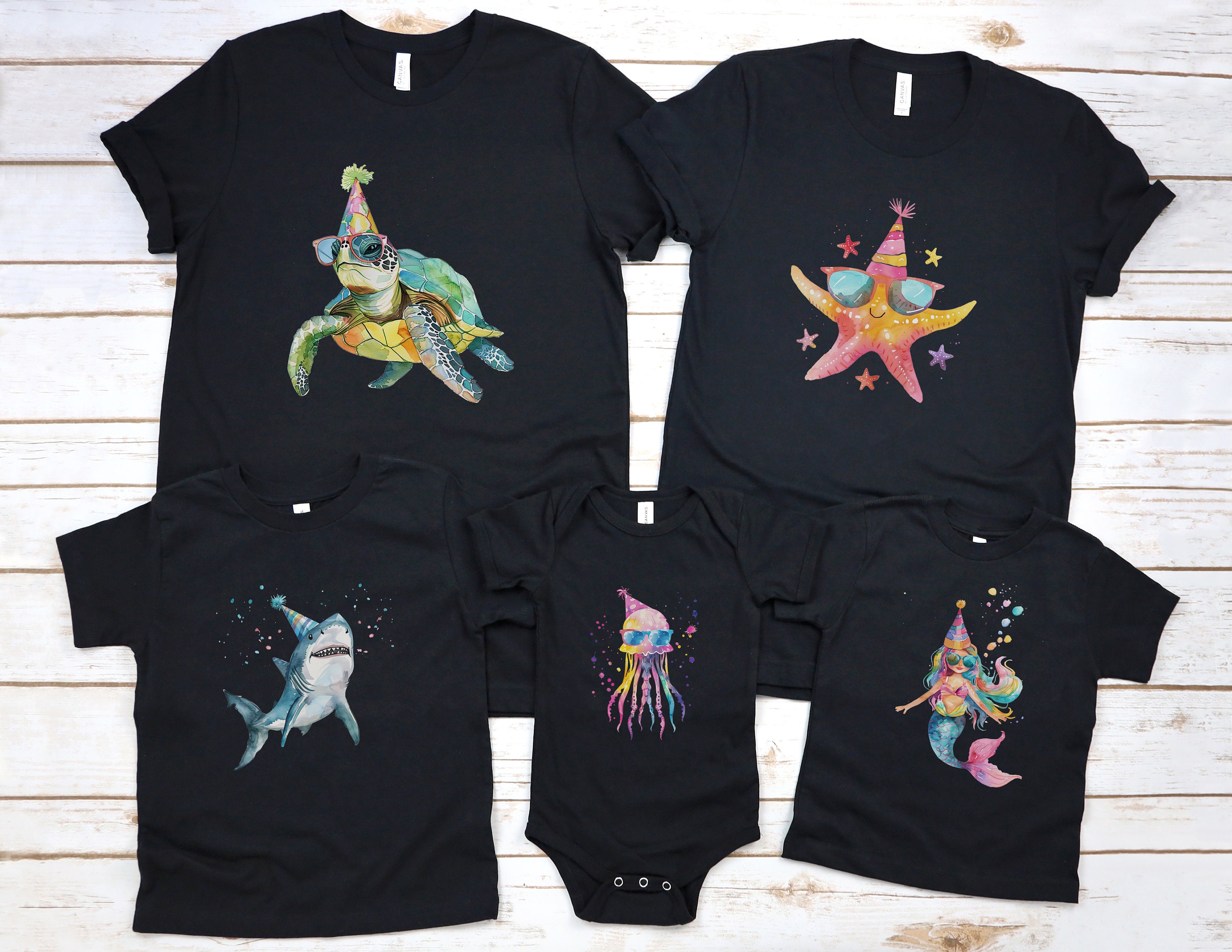 Birthday Cruise Shirts, Shark Birthday, Mermaid Birthday Party Family Shirt, Party Animal Birthday, Octopus, Matching Aquarium Family Shirts