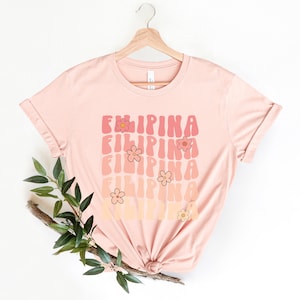 Retro Filipina Shirt, Groovy Filipina T-shirt, Cute Pinay Shirt, Filipino Shirt Clothing, Gift for Filipino, Filipino Pride, Philippines Tee