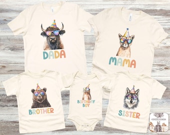 National Park Birthday Shirts, Party Animal Birthday, Birthday Party Shirts For Kids, Matching National Park Birthday, Yellowstone Birthday
