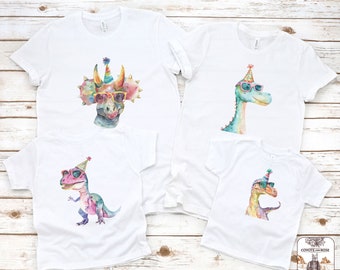 Dinosaur Theme First Birthday Shirts, Family Matching Jurassic Birthday T-Shirt, Dinosaur 1st Birthday, Dinosaur Theme Party Family Shirts