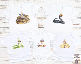 Snake Birthday Shirts, Snake Birthday, Snake Family Matching Birthday Shirts