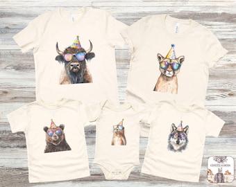 National Park Birthday Shirts, Party Animal Birthday, Birthday Party Shirts For Kids, Matching National Park Birthday, Yellowstone Birthday