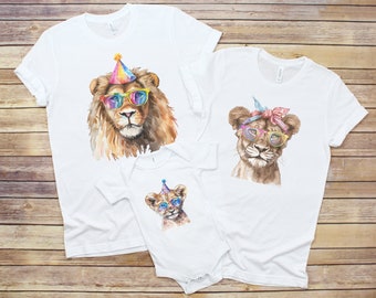 Party Animal Birthday Party Animal TShirt Two Wild Birthday Safari Animals Birthday Zoo Animal Lion Safari TShirt Matching Family Birthday
