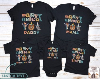 Party Animal Shirt, Zoo Birthday Party Shirts, Matching Family Birthday Shirts, Safari Animals Birthday Decorations, Party Animal Birthday
