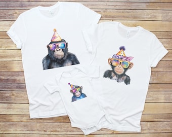 Monkey Birthday Shirts, Wild Chimp, 1st Birthday Shirt, Party Animal Theme Birthday Party, Wild One Birthday Shirts, Zoo Birthday Shirt