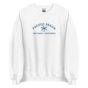 Pacific Beach Sweatshirt - Embroidered Sweatshirt - San Diego California Crewneck - Unisex Sweatshirt - Beach Sweater - Preppy Clothing Vit