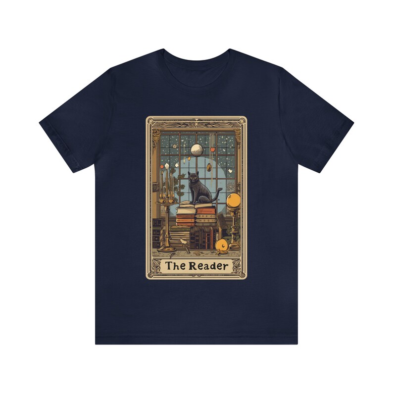 Book Lovers Gift, Bookish Shirt, Bookworm, Book Worm Gift, Dark Academia, Cat Mom Gift For Her, Gift For Friend, Booktok Gift, Reading Shirt Navy