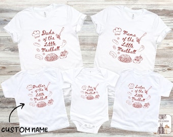 Meatball Birthday Shirts, Italian Family Birthday, First Birthday Shirt, Meatball Theme Birthday Party, Italy Birthday, Kids Birthday Shirts