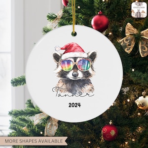 Christmas Ornament, Raccoon Ornament, Raccoon Christmas, Raccoon Gift, Personalized Raccoon Ornament, Raccoon Mom Gift, Raccoon Decoration