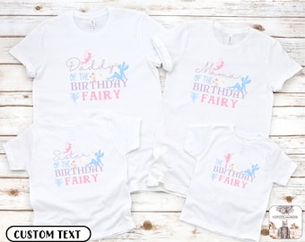 Fairy Birthday Family Shirts, Magical Floral Fairy Birthday Outfit, Fantasy Birthday Party Fairy Shirt, Fairy Matching Mommy and Me Shirts