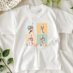 Three-Rex Birthday Shirt, Dinosaur Birthday Shirt, 3rd Birthday Shirt, Dinosaur Toddler Shirt, Dinosaur Birthday Party, Dinosaur Three Rex