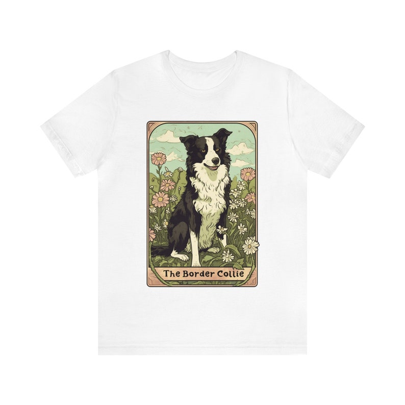 Border Collie Shirt, Border Collie Tarot Card Shirt, Border Collie Gift, Border Collie Birthday Gift, Border Collie Mama Shirt,Border Collie White
