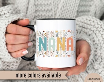 Nana Mug, Nana Wildflowers Mug, Nana Mug, Nana Coffee Mug,Gift For Nana,Mothers Day Gift For Nana,Nana Cup,Nana Gifts,Pregnancy Announcement