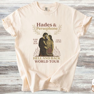 Hades and Persephone Shirt Mythology Shirt Vintage Greek Mythology Poet Greek Goddess Light Academia Shirt Greek Bookish Shirt Pomegranate