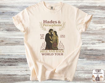 Hades and Persephone Shirt Mythology Shirt Vintage Greek Mythology Poet Greek Goddess Light Academia Shirt Greek Bookish Shirt Pomegranate