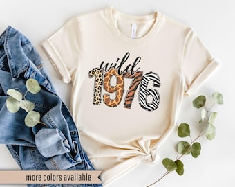 Wild 50th Birthday Shirt, Vintage 1976 Shirt, 50th Birthday Gift For Women, 50th Birthday Gift For Men, 50th Birthday Friend, 50th Birthday