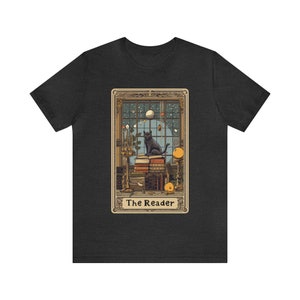 Book Lovers Gift, Bookish Shirt, Bookworm, Book Worm Gift, Dark Academia, Cat Mom Gift For Her, Gift For Friend, Booktok Gift, Reading Shirt Dark Grey Heather