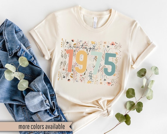50th Birthday Shirt, Vintage 1975 Shirt, 50th Birthday Gift For Women, 50th Birthday Gift For Men, 50th Birthday Friend, 50th Birthday Woman