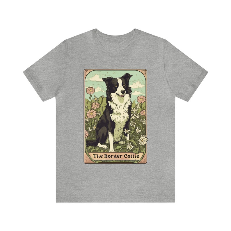 Border Collie Shirt, Border Collie Tarot Card Shirt, Border Collie Gift, Border Collie Birthday Gift, Border Collie Mama Shirt,Border Collie Athletic Heather