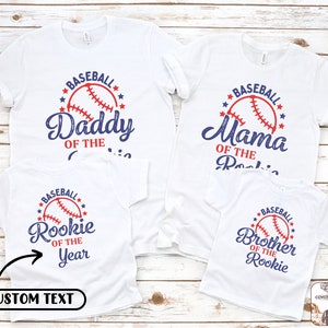 Rookie Of The Year 1st Birthday Shirt, Rookie Baseball Birthday Shirt, Family Baseball Birthday Shirts, Baseball Family Matching Shirts