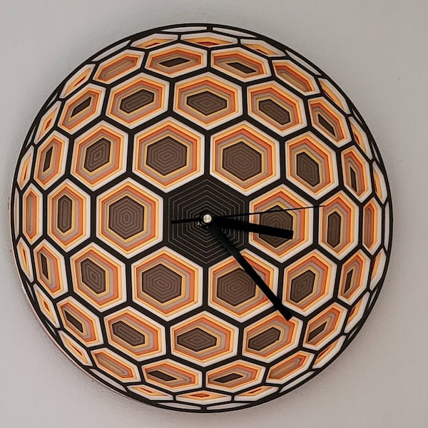 12 Inches Mandala Bird Engraved Clock Set Design 12