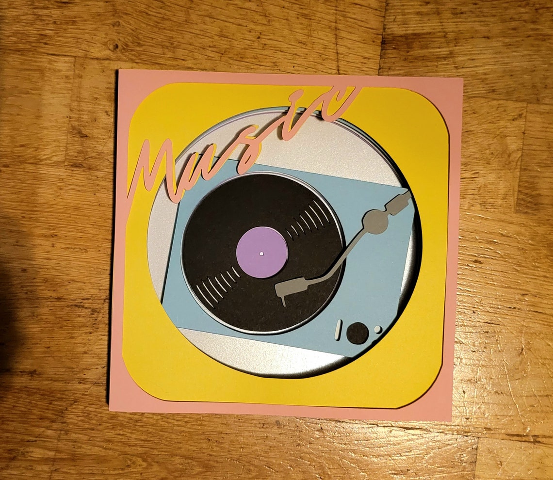 Record Player SVG, Shadow Box SVG, Digital Cut File, Paper Cut File for ...