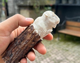 Confezione Acquista 1 e ricevi 2 articoli - Intaglio di CORNO per manici di coltello.