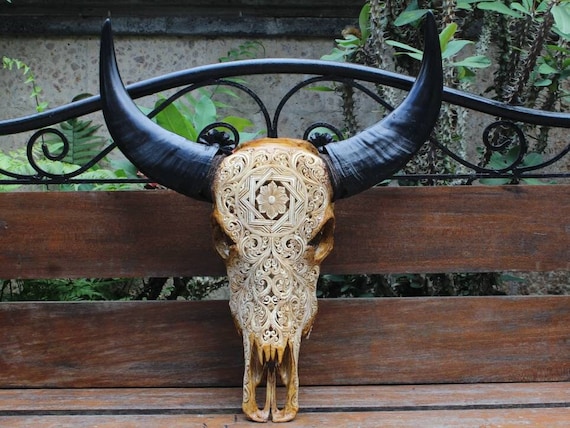 Intricately Carved Buffalo Skulls Dragons Intricately Carved Buffalo Skulls Dragons