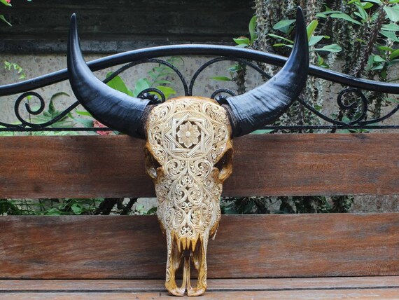 Intricately Carved Buffalo Skulls Dragons Intricately Carved Buffalo Skulls Dragons