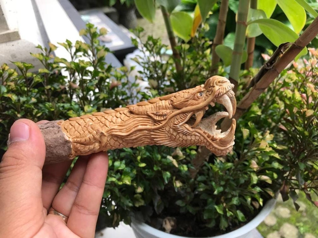 Antler Carving Hand Carved Dragon From Deer Antler for Knife - Etsy