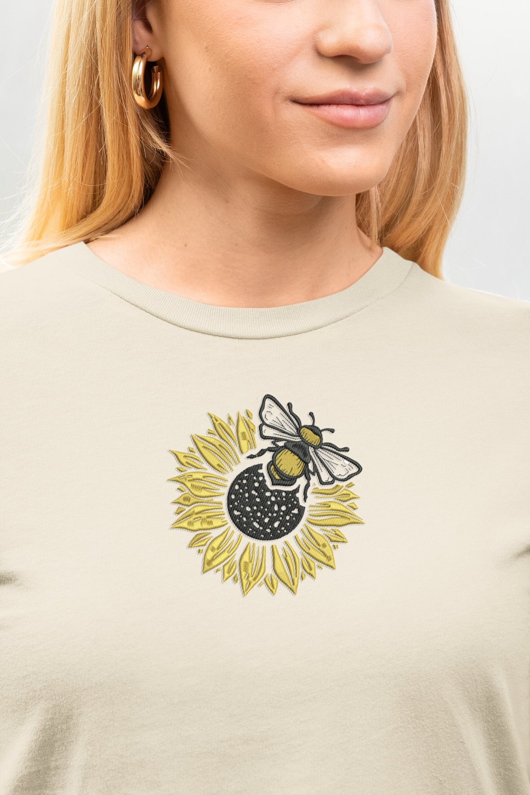 Burnt Orange Cotton Top with Honey Bee Embroidery main image 0