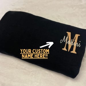 Custom Embroidered Sweatshirt, Custom Embroidery Name, Personalized Gift For Bride, Personalized Embroidered