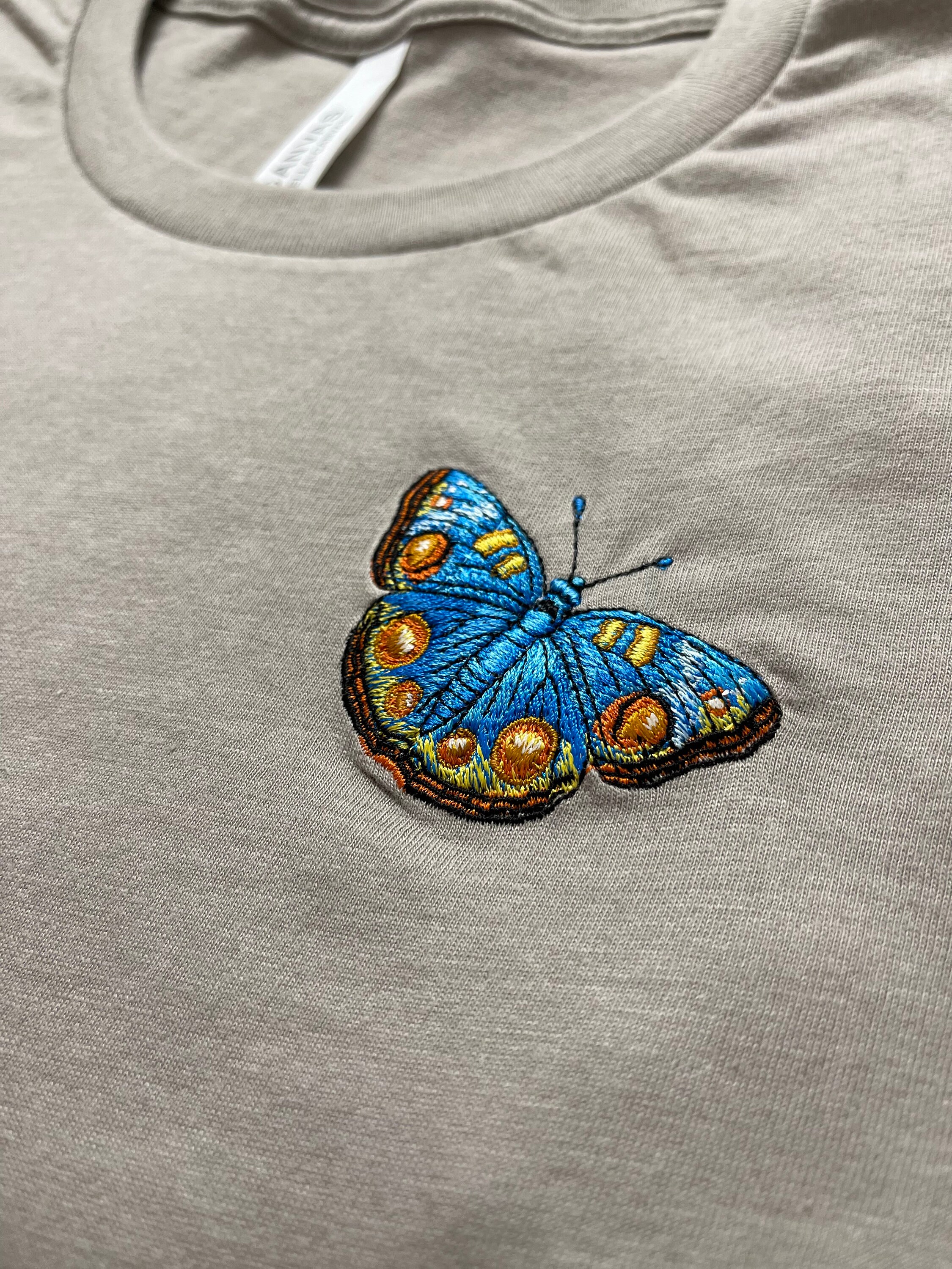 Butterfly Embroidered T-shirt Butterfly 
