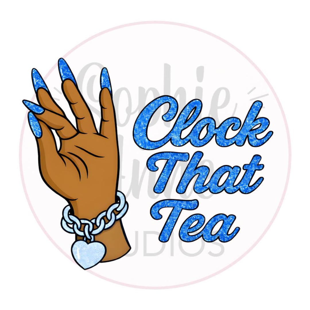 Clock That Tea Blue Digital Download File Hand Symbol Gesture - PNG ...