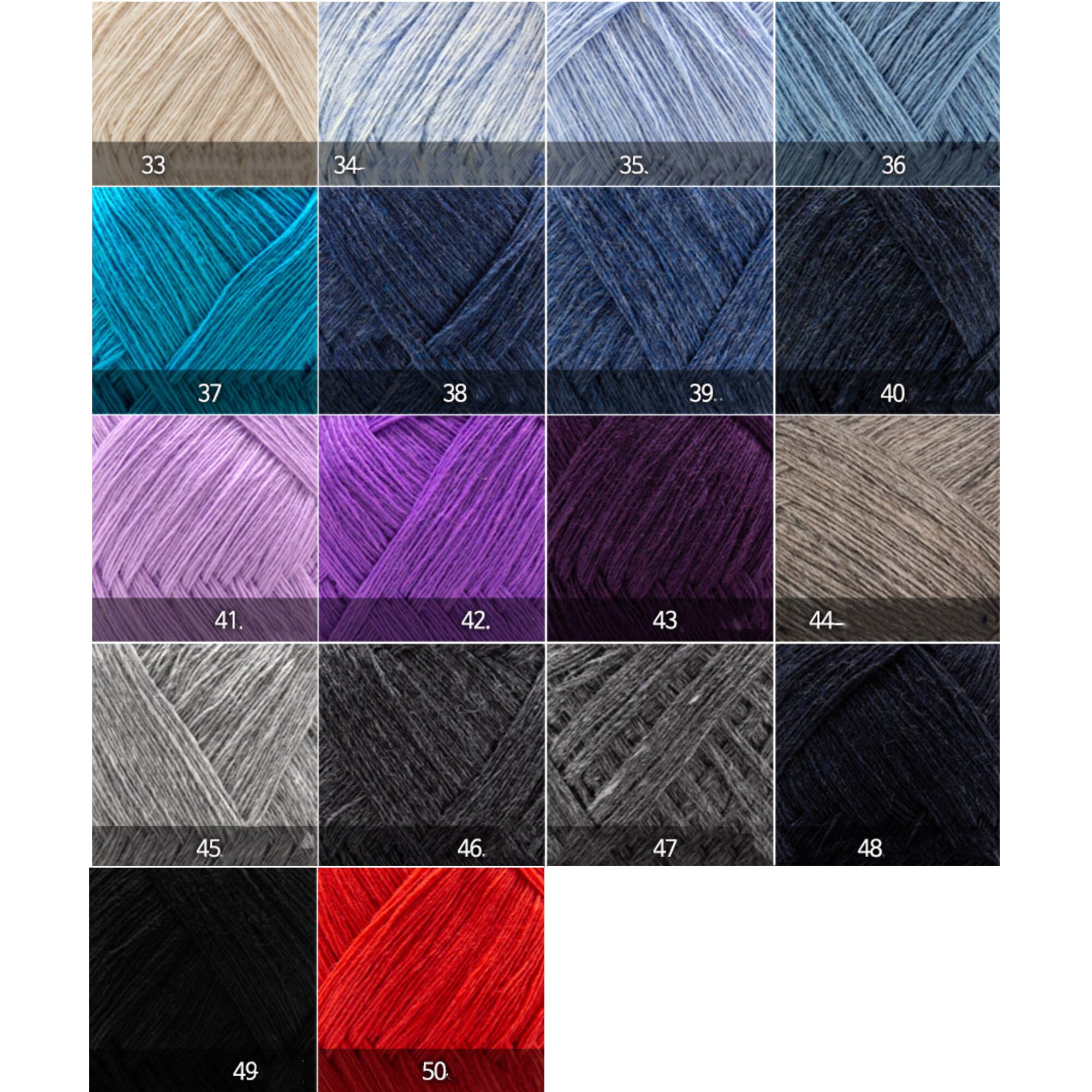 Maison 100% Lamb Wool Yarn, 50g, 50 Colors, 6 Poly, Korean Maison 100% Lamb Wool Yarn, 50g, 50 Colors, 6 Poly, Korean