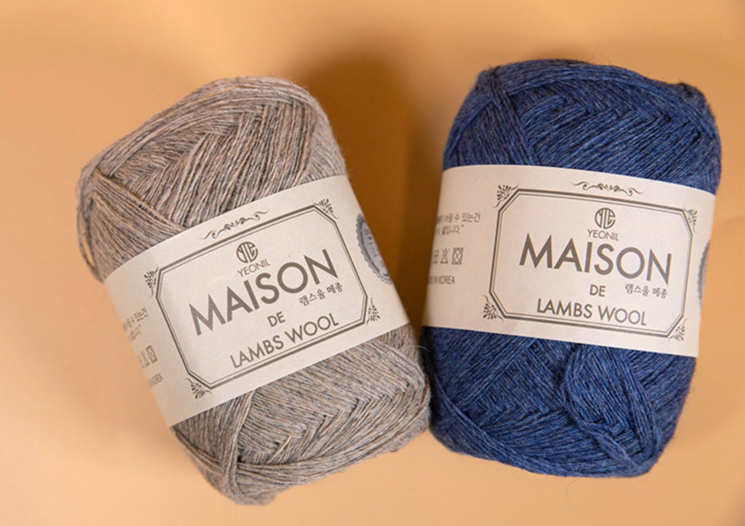 Maison 100% Lamb Wool Yarn, 50g, 50 Colors, 6 Poly, Korean Maison 100% Lamb Wool Yarn, 50g, 50 Colors, 6 Poly, Korean