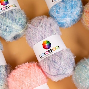 Colorful Scrubby Yarn, 80g, 8 Colors, Crunchy Yarn, Korean Yarn, Polyester Yarn, Bulky Yarn, Knitting Yarn, Crochet Yarn, Weaving Yarn