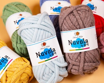 Chunky Cotton Tube Yarn, 80g, 17 Colors, Knitting Fiber, Made in Korea
